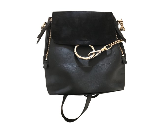 Chloé Backpack Black Leather  ref.45681