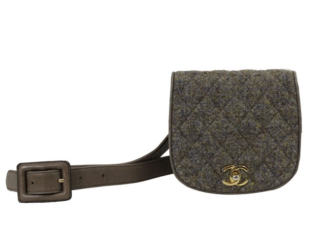Chanel borse, portafogli, casi Marrone Tweed  ref.45747