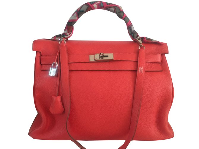 Kelly Hermès Handtaschen Pink Leder  ref.45763