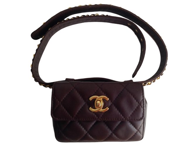 Timeless Chanel Clutch bags Brown Leather  ref.45767