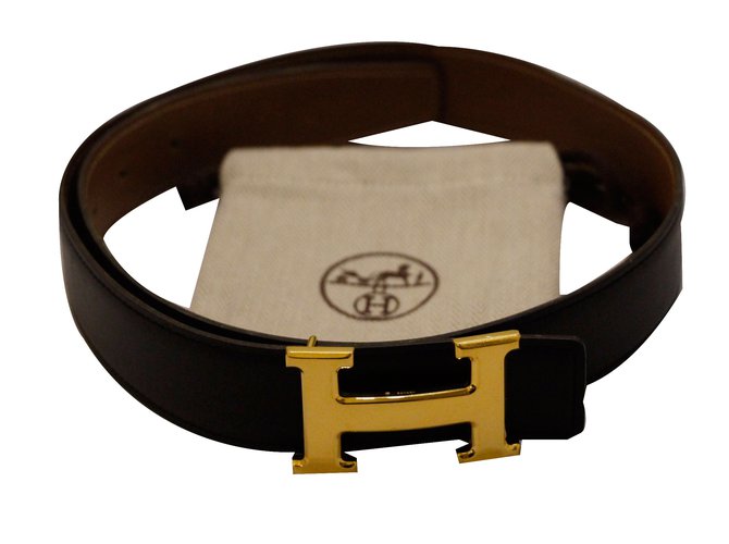Hermès Belts Black Leather  ref.45793