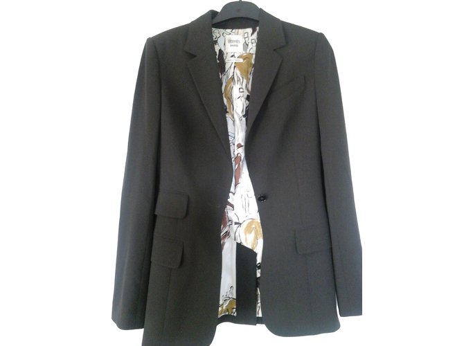 Hermès Jacket Grey Wool  ref.49148