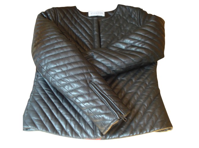 Clau Pierlot Biker Jacket Jackets Leather Black Ref 45885 Clau Pierlot Biker Jacket Jackets Leather Black Ref 45885