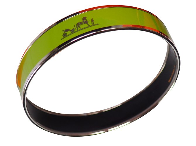 Hermès CALÈCHE Bracelet Green Metal  ref.45926