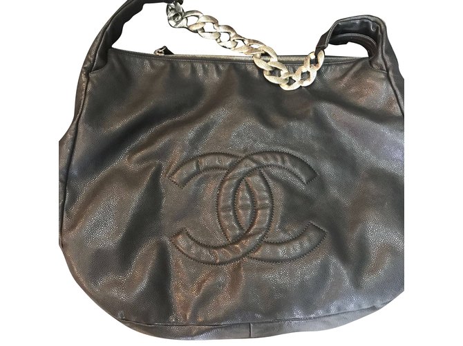 Chanel LEATHER CAVIAR 31 CHAIN HANDLE HOBO BAG Black ref.45942 - Joli  Closet