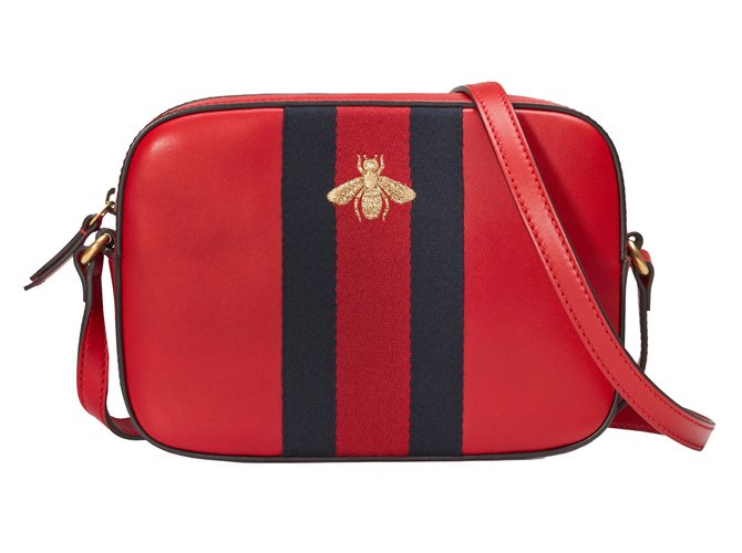 Gucci Shoulder Bag Red Leather  ref.46071