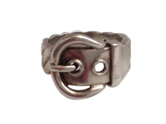 Hermès Rings Silvery Silver  ref.46085