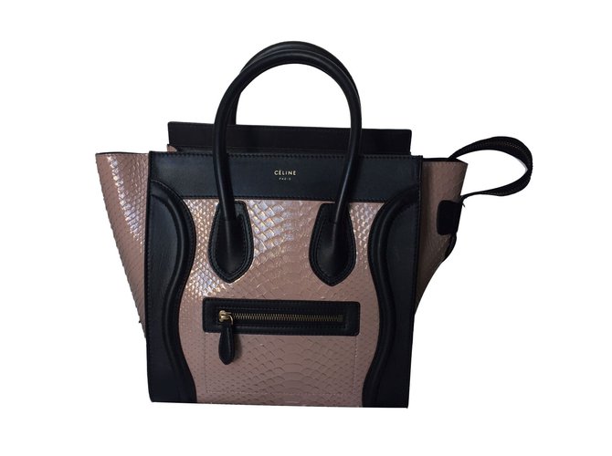 Céline Handbag Pink Python  ref.46094