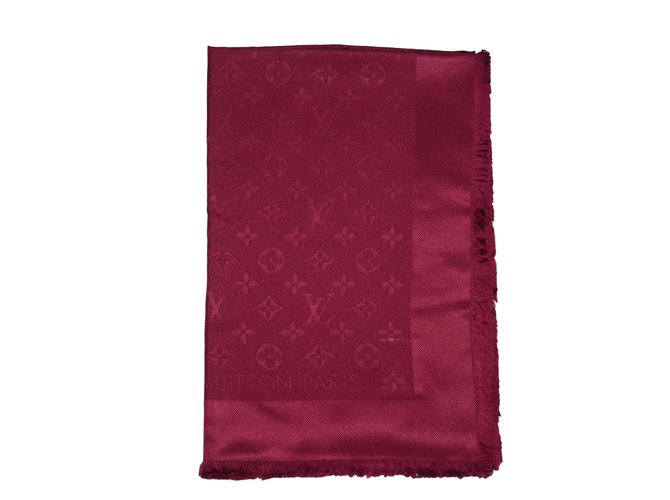 Louis Vuitton Silk scarves Dark red  ref.46146