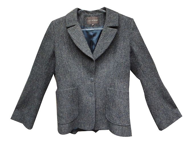 Isabel Marant Harris Tweed Jacke Grau