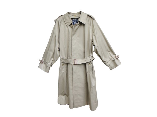 Burberry Trench Coton Polyester Laine Beige  ref.46177