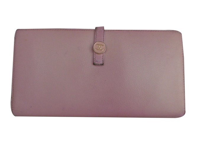 Chanel Geldbörse, Brieftasche, Fall Pink Leder  ref.46181