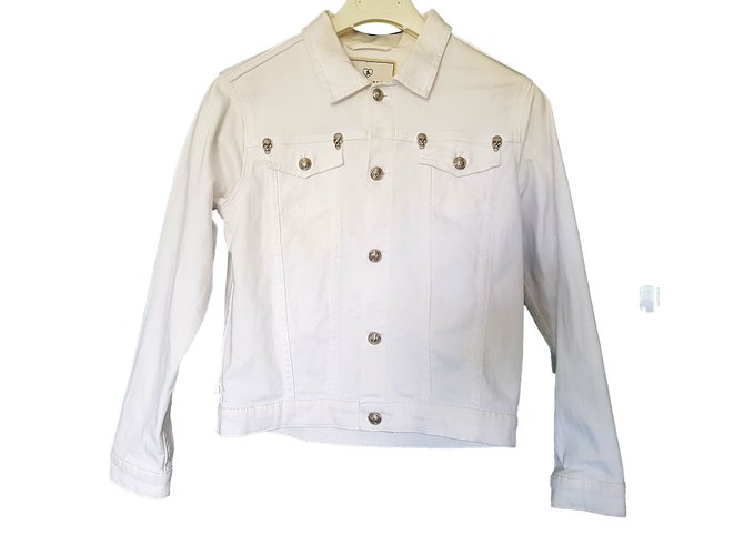 Philipp Plein Jacket White Cotton  ref.46204