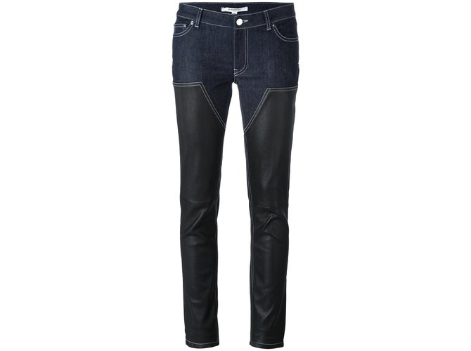 Givenchy Jeans Azul Couro  ref.46231