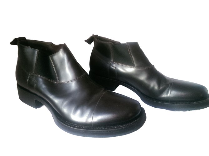 Prada Boots Dark brown Leather  ref.46255