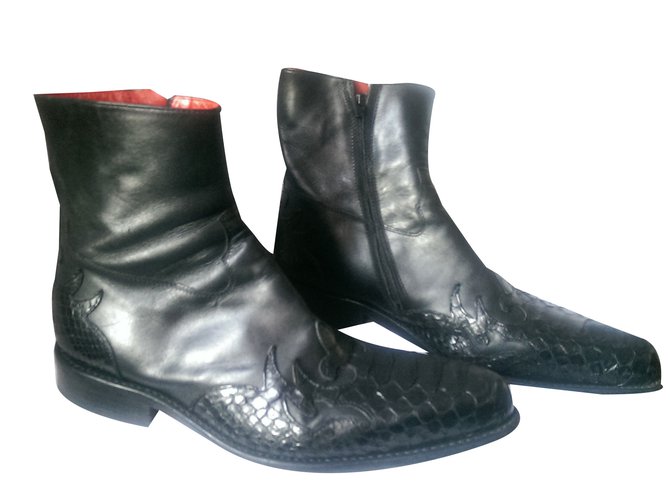 Autre Marque Jean Babtiste Rautureau Boots Black Leather  ref.46256