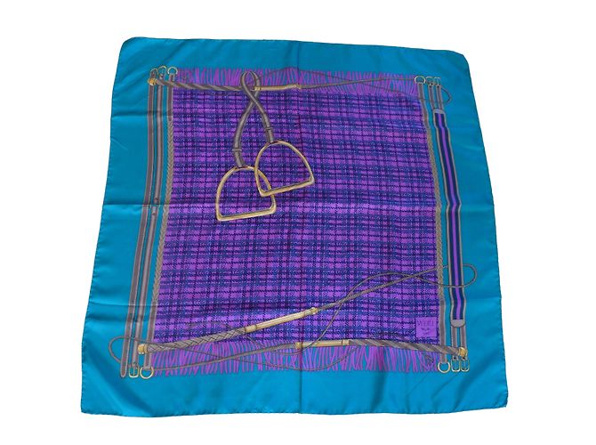 Lenço de seda Weill 90x90 cm Multicor