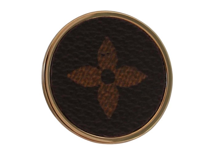 Louis Vuitton Pins & brooches Brown Gold-plated  ref.46263