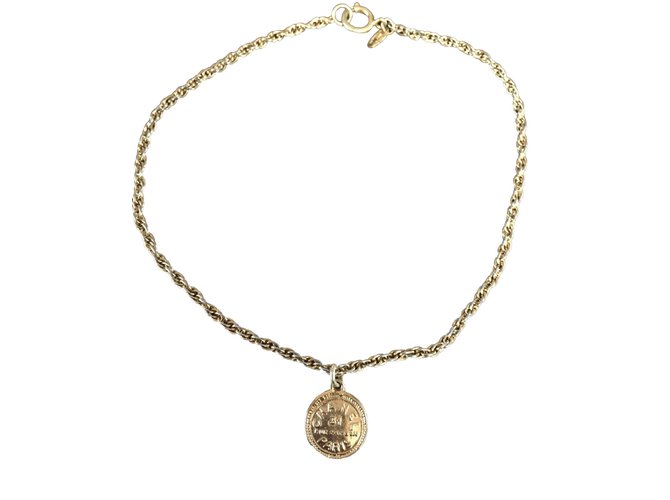 Chanel Necklaces Golden Metal  ref.46286