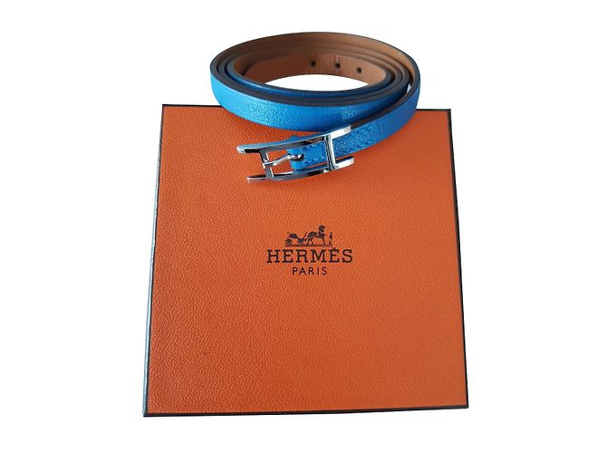 Hermès Bracelet HERMES BEHAPI MULTITOUR Cuir Bleu