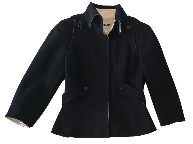 Chanel Jacket Black Wool  ref.46462