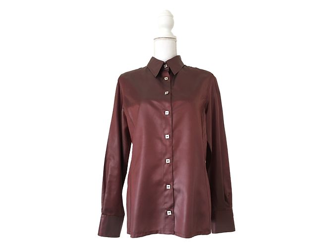 Camicia CHANEL Prugna Seta Triacetato