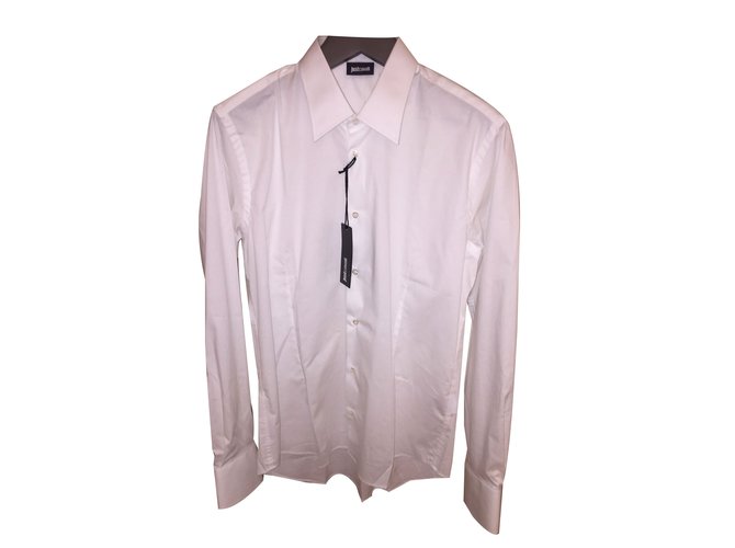 Just Cavalli Chemises Coton Blanc  ref.46519