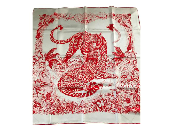 Hermès Sciarpe di seta Rosso