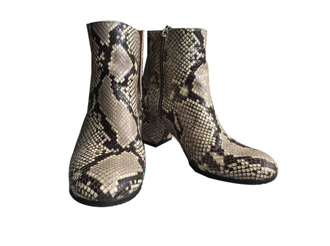Whistles Ankle Boots Python print Exotic leather  ref.46565