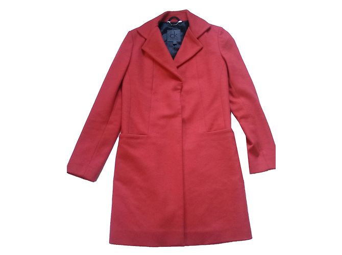 Abrigo de lana Calvin Klein Coral