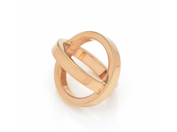 Anello per sciarpa Hermès Cosmos in oro dorato D'oro