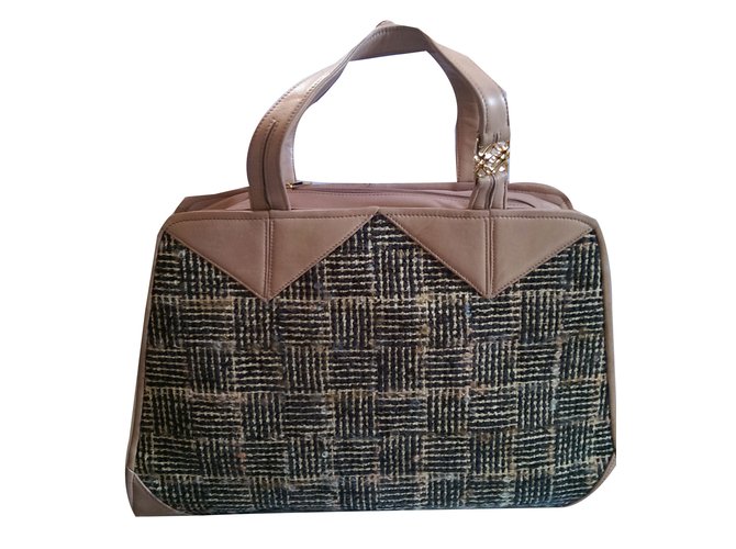 Loewe Handbags Leather Cloth  ref.46641
