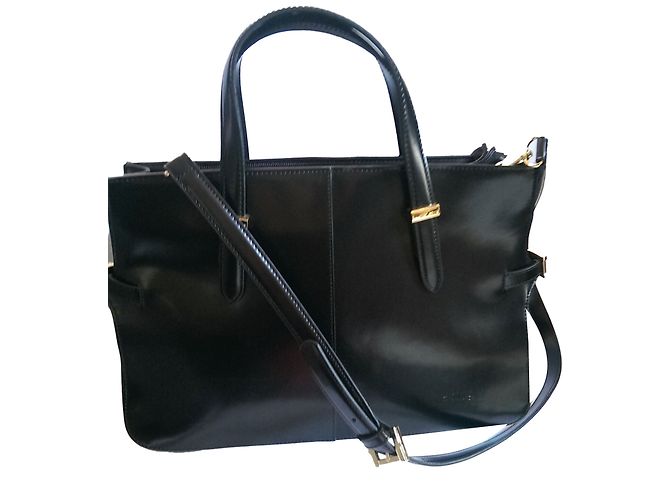 Autre Marque Borsa a mano Hilly in pelle nera Nero