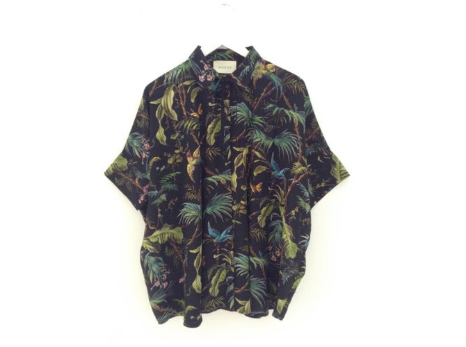 Gucci capa de blusa Multicor Seda  ref.46694