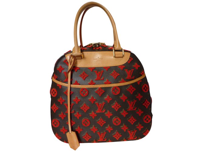 Louis Vuitton Deauville ultra limited serie Brown Red Leather ref