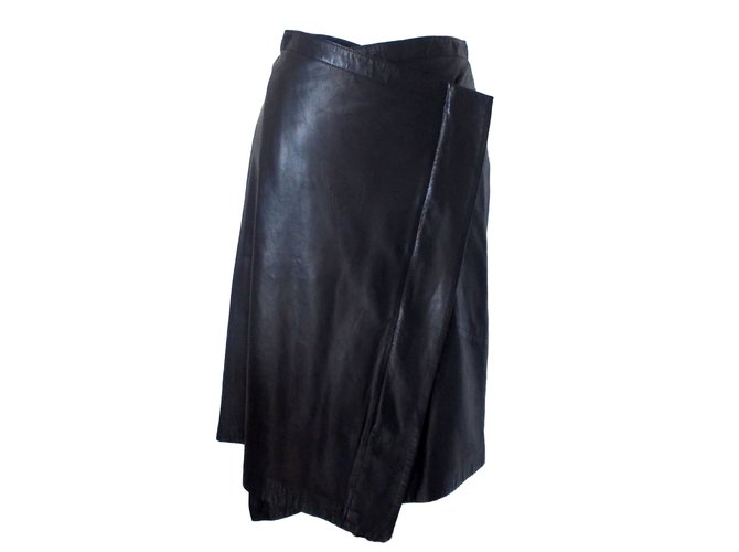Joseph Skirt Black Leather  ref.46906