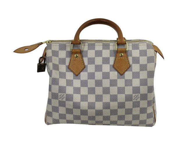 Speedy 25 Damier Azur Canvas Bag