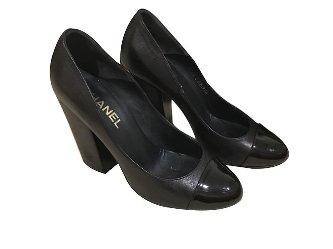 Chanel Tacchi Nero Pelle
