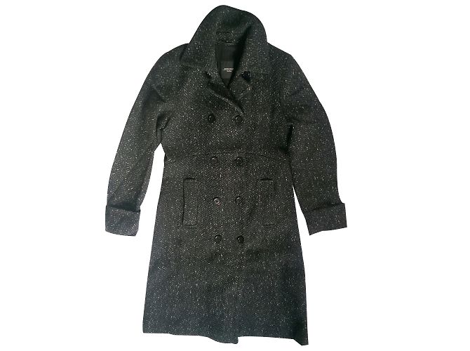 Weekend Max Mara Wool Coat Black Grey