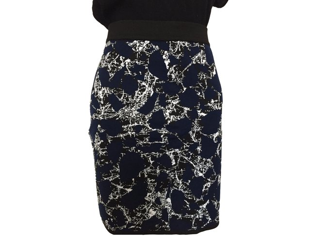Balenciaga Skirt Black White Blue Polyamide  ref.47001