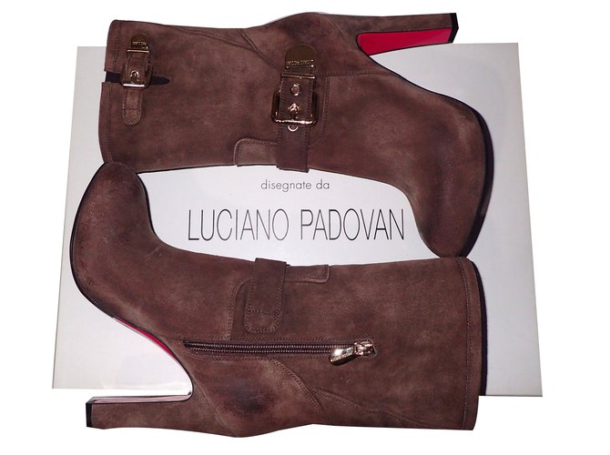 Luciano Padovan Boots Light brown Deerskin  ref.47022