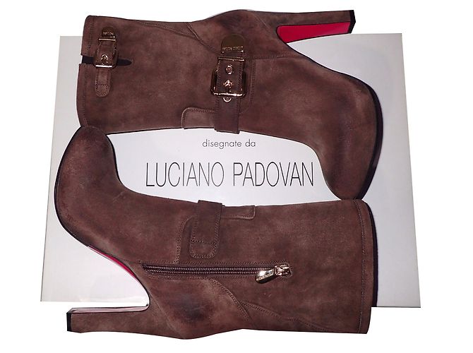 Botines Luciano Padovan de nubuck marrón Marrón claro