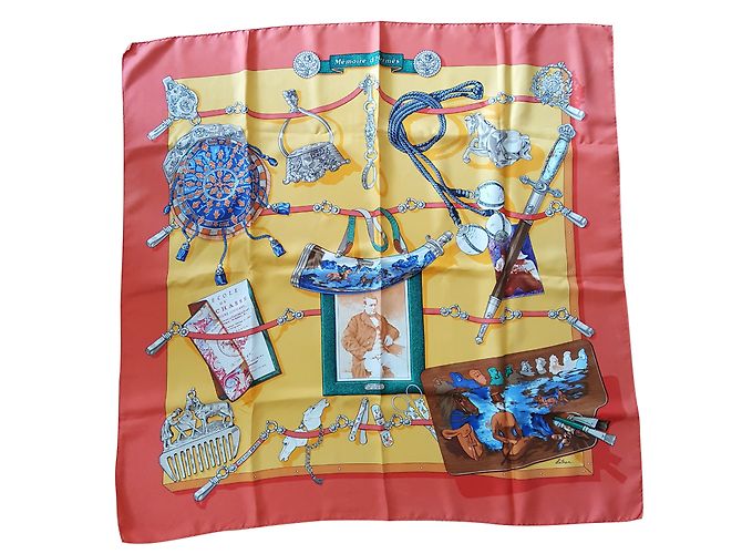 Pañuelo Hermès Mémoire de seda 90x90 cm Multicolor