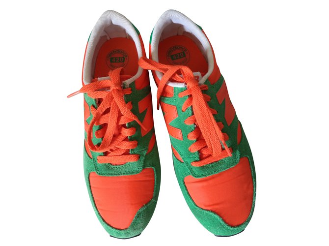 New Balance Sneakers Orange Deerskin  ref.47099