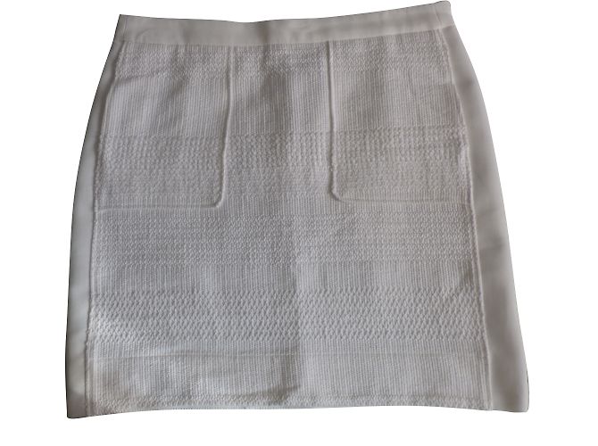 Falda corta de algodón blanca Gerard Darel 42 Blanco