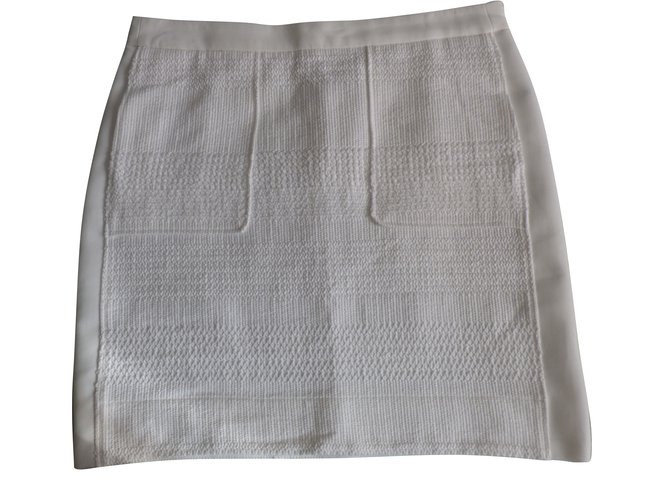 Gerard Darel Skirt White Cotton  ref.47202