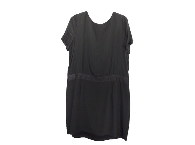 Comptoir Des Cotonniers Dress Black Silk Viscose  ref.47204