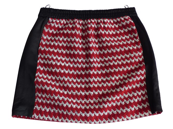 Kenzo Rock mit Wollmischung Schwarz Rot Weiß