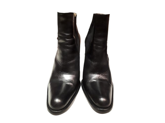 Free Lance Bottines Cuir Noir  ref.47271