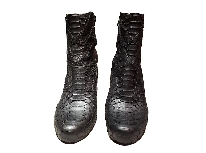 Botines Free Lance de pitón gris